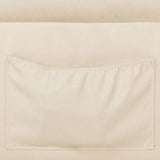 Reclining Chair Cream Fabric - Rear View