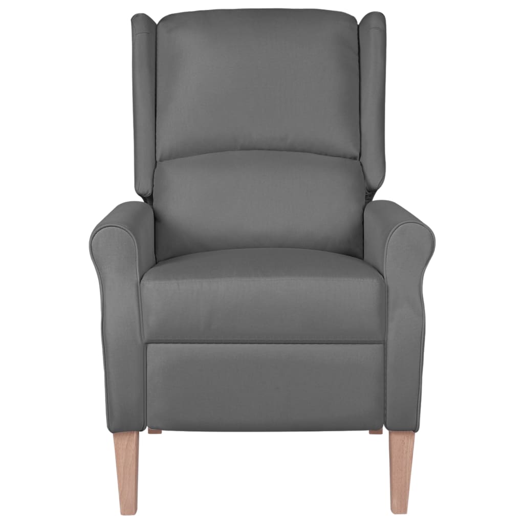 Massage Reclining Chair Light Grey Fabric