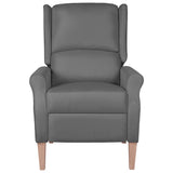 Massage Reclining Chair Light Grey Fabric