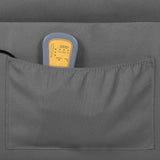 Massage Reclining Chair Light Grey Fabric