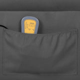 Massage Reclining Chair Dark Grey Fabric - Close-Up Angle