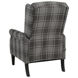 Reclining Chair Grey Fabric - Side View
