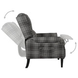 Reclining Chair Grey Fabric