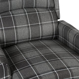 Reclining Chair Grey Fabric - 45-Degree Angle