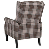 Massage Reclining Chair Beige Fabric - Side View