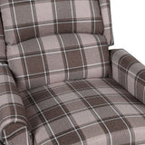 Massage Reclining Chair Beige Fabric - 45-Degree Angle