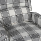 Massage Reclining Chair White Grey Fabric - 45-Degree Angle