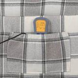 Massage Reclining Chair Grey Fabric - Rear View