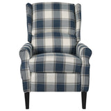 Massage Reclining Chair Blue Fabric