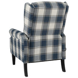 Massage Reclining Chair Blue Fabric