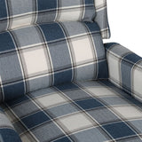 Massage Reclining Chair Blue Fabric