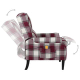 Massage Reclining Chair Red Fabric