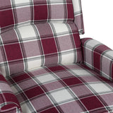 Massage Reclining Chair Red Fabric - 45-Degree Angle