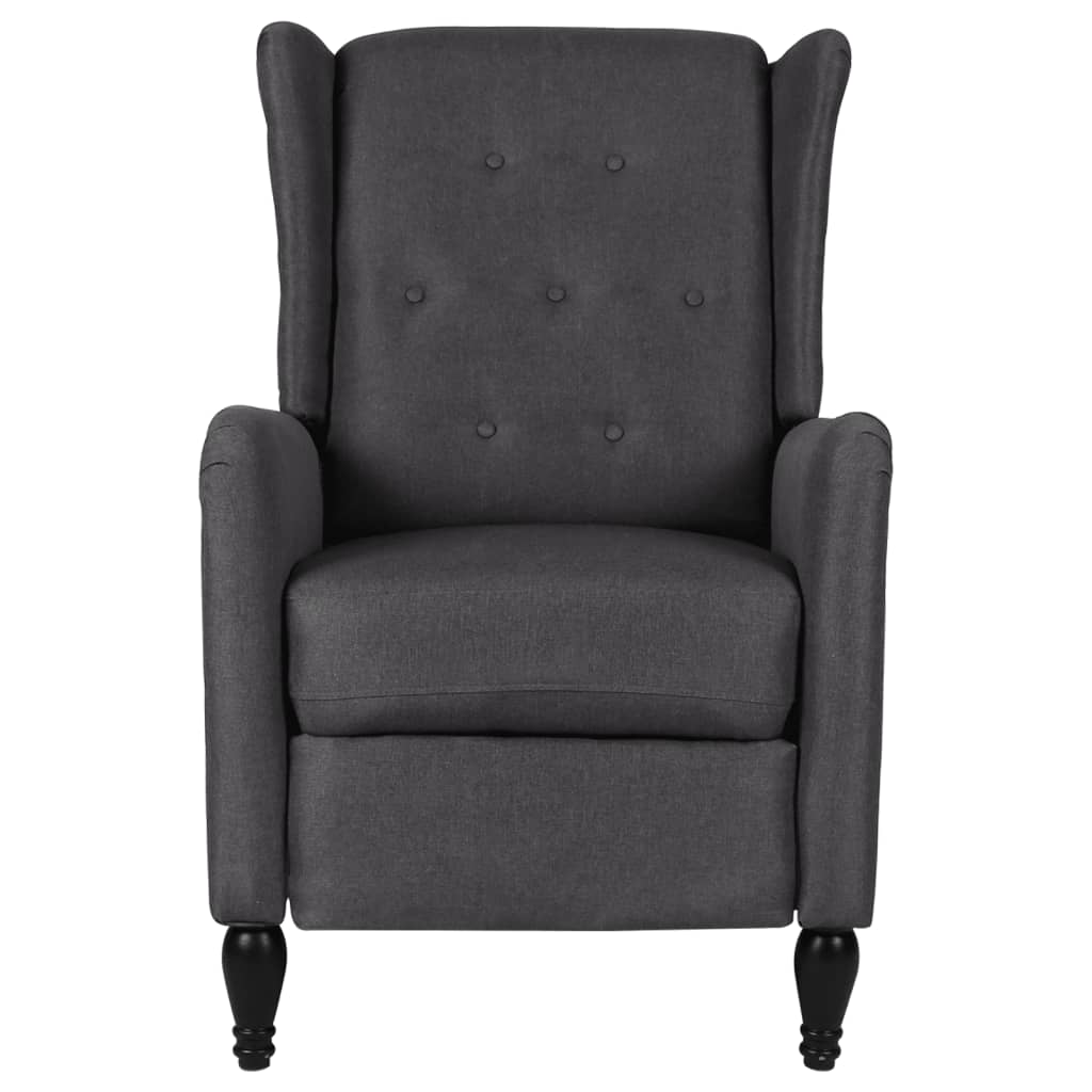 Reclining Chair Dark Grey Fabric