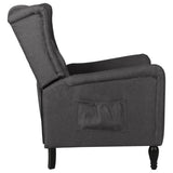 Reclining Chair Dark Grey Fabric