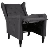 Reclining Chair Dark Grey Fabric