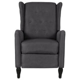 Massage Reclining Chair Dark Grey Fabric