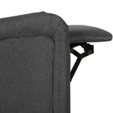 Massage Reclining Chair Dark Grey Fabric