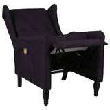 Massage Reclining Chair Black Fabric