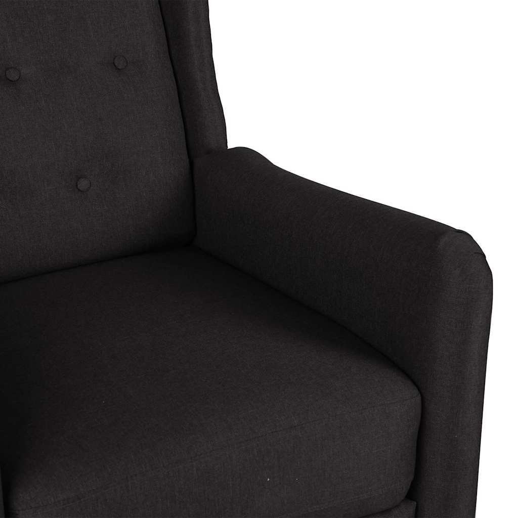 Massage Reclining Chair Black Fabric