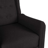 Massage Reclining Chair Black Fabric