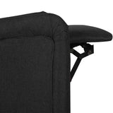 Massage Reclining Chair Black Fabric - Close-Up Angle