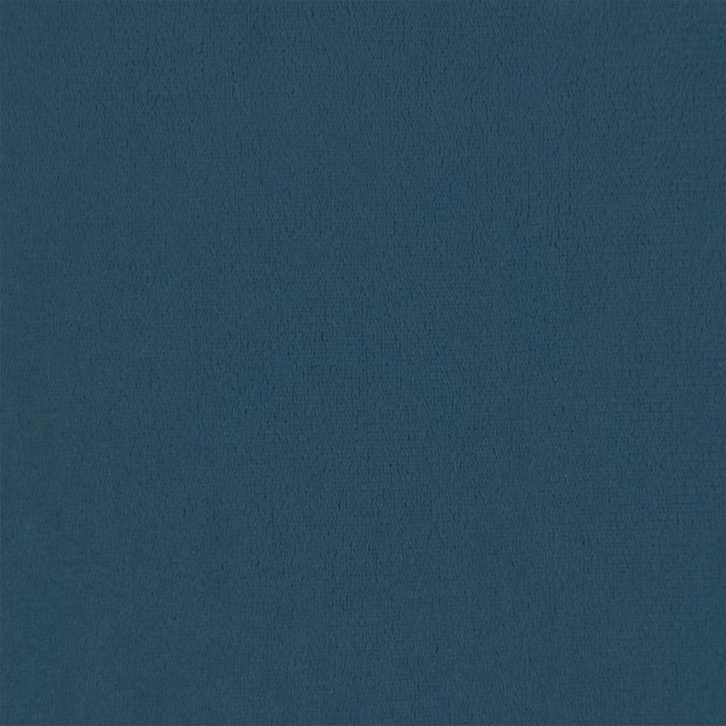 Rocking Chair Wingback Blue Velvet and Solid Wood