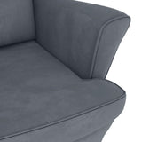 Rocking Chair Wingback Dark Grey Velvet and Solid Wood