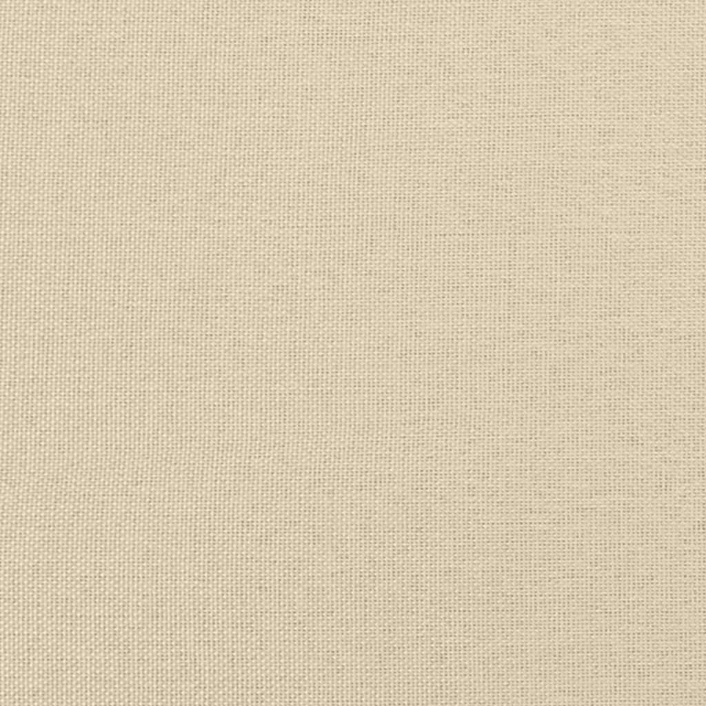 Armchair with Solid Rubber Wood Rocking Legs Cream Fabric