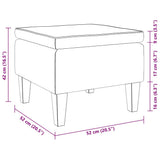 Stool with Wooden Legs Light Grey Fabric - Low Angle