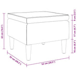 Stool with Wooden Legs Light Grey Fabric - Close-Up Angle