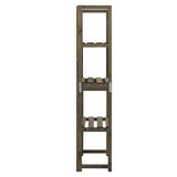 Trellis with Shelves Grey 55x30x140 cm Solid Fir Wood - Top-Down View