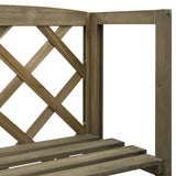 Trellis with Shelves Grey 55x30x140 cm Solid Fir Wood - 45-Degree Angle