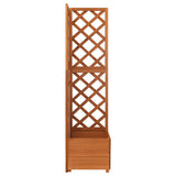Corner Trellis Planter 40x40x150 cm Solid Fir Wood - Front View