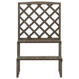 Plant Stand with Trellis Grey 70x42x115 cm Solid Fir Wood