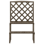 Plant Stand with Trellis Grey 70x42x115 cm Solid Fir Wood