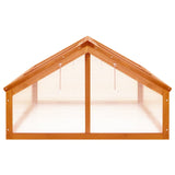 Greenhouse Brown 114x80x50 cm Firwood - Top-Down View