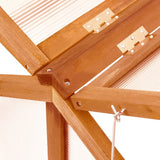 Greenhouse Brown 114x80x50 cm Firwood - 45-Degree Angle