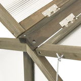Greenhouse Grey 114x80x50 cm Firwood - 45-Degree Angle