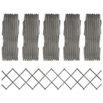 Trellis Fences 5 pcs Grey Solid Firwood 180x30 cm
