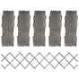 Trellis Fences 5 pcs Grey Solid Firwood 180x30 cm