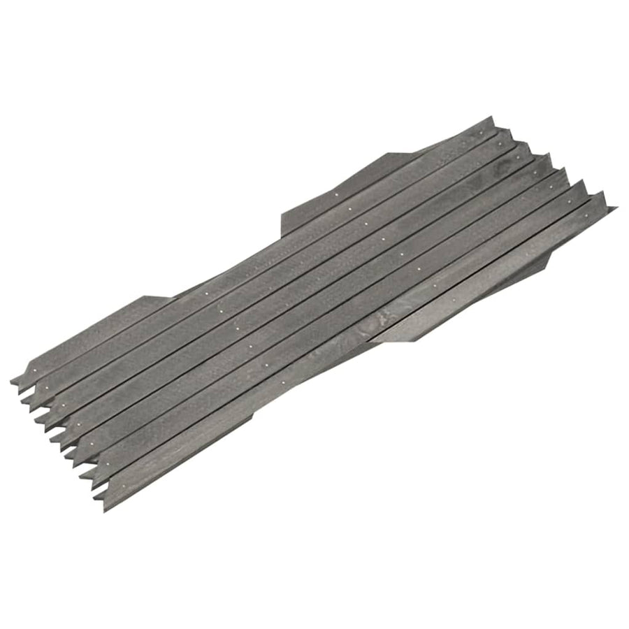 Trellis Fences 5 pcs Grey Solid Firwood 180x30 cm