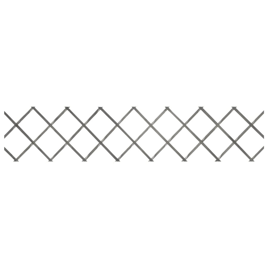 Trellis Fences 5 pcs Grey Solid Firwood 180x30 cm