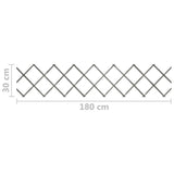 Trellis Fences 5 pcs Grey Solid Firwood 180x30 cm