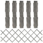Trellis Fences 5 pcs Grey Solid Firwood 180x60 cm