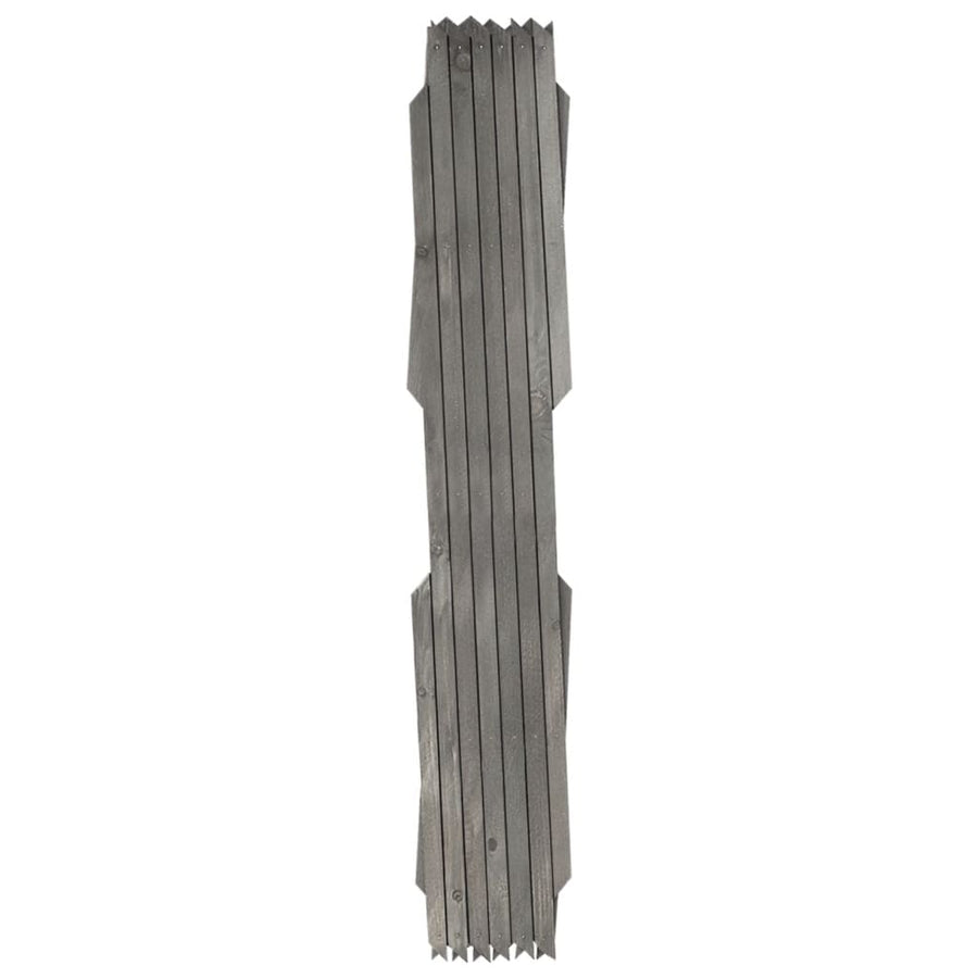 Trellis Fences 5 pcs Grey Solid Firwood 180x60 cm