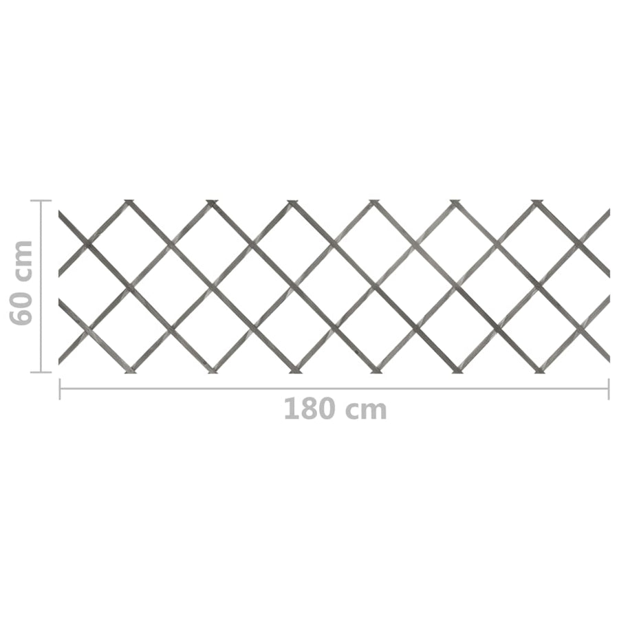 Trellis Fences 5 pcs Grey Solid Firwood 180x60 cm