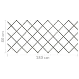 Trellis Fences 5 pcs Grey Solid Firwood 180x80 cm - Close-Up Angle