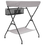 Changing Table Light Grey Iron - Top-Down View