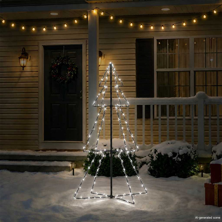 Christmas Cone Tree 160 LEDs Indoor and Outdoor 78x120 cm